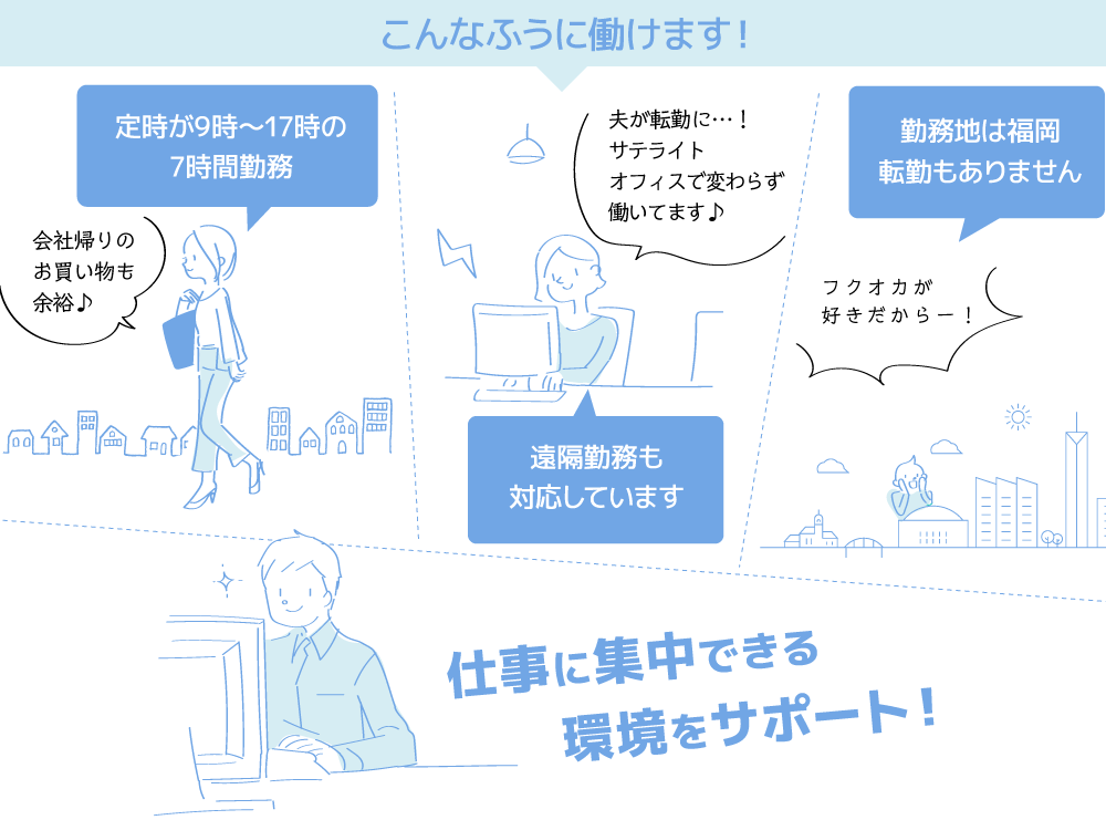 こんなふうに働けます！