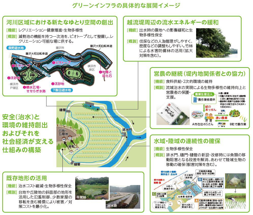 減災整備と環境保全創出によるグリーンインフラの具体的行動